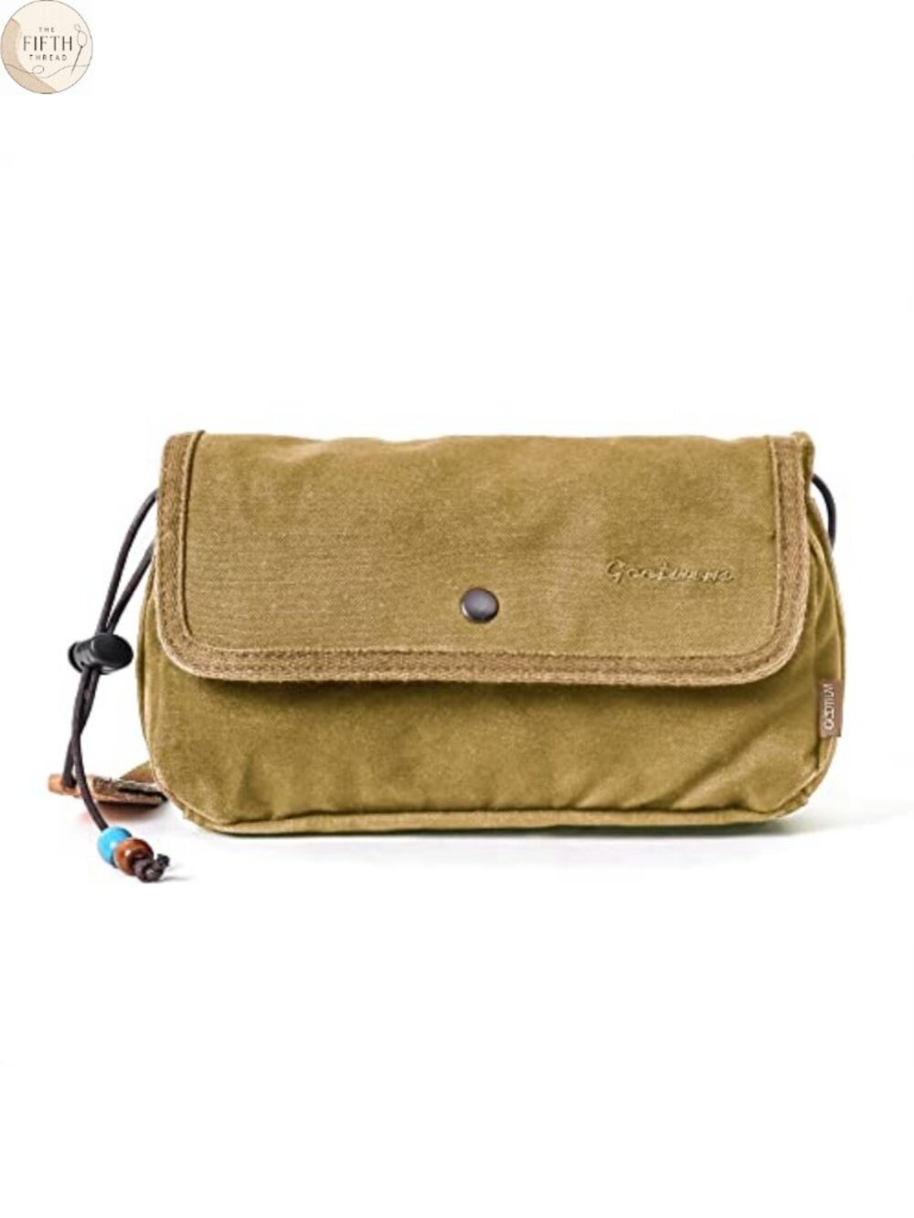Canvas Crossbody Purse Flap Shoulder Bag Leather Trim EDC Sling Pouch
